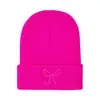Gorro de Punto Bordado con Lazo Estilo Coreano de Lana para Mujer, Versátil, Cálido para Exteriores y Equitación