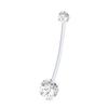 Nueva Pieza Brillante de Amazon para Mujeres Embarazadas, Anillo para Ombligo de Barra Suave, Botón de Ombligo de Diamante Joyería para Piercings al por Mayor