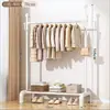 Perchero de pie con forma de cactus, tendedero para dormitorio, colgador de ropa, perchero para bolsos, perchero de doble barra, tendedero para balcón, zapatero