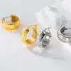Nalan Plata de Ley S925 Exquisito Minimalista Estilo Ins Nicho Superficie Amplia Cristal de Hielo Redondo Forma de U Pinza para Oreja M07355