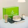 Juego de Té Matcha Transfronterizo Juego de 7 Piezas Batidor de Té Esmaltado en Horno Juego Japonés de Matcha Tazón de Matcha con Pico