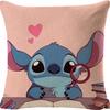 Funda de Almohada de Lino Ultra Suave con Dibujo de Stitch, Cojín para Sofá, Funda para Cabecero, Admite Diseño Personalizado con Tu Propia Imagen