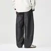 Ropa de Hombre Beijie Verano 2026 Nuevos Jeans Lavados Vintage para Hombre de Moda Ajuste Holgado Pantalones Curvos Casuales Pantalones Largos