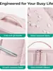 Bolsa de Maquillaje Acolchada Amazon, Bolsa de Tocador de Viaje Portátil de Gran Capacidad, Organizador de Maquillaje con Múltiples Compartimentos