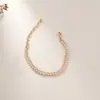 Pulsera de Oro con Moissanita Negra Transfronteriza Europea y Americana, Pulsera Multicapa de Moda Estilo Bohemio