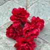 Nueva flor de boda china roja grande vino tinto boda roja pasillo camino plomo suave decoración flor falsa al por mayor