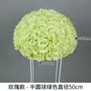 Bolas de Flores Artificiales de Rosa Estilo Europeo Más Vendidas Transfronterizas para Decoraciones de Pasillos de Boda y Arreglos de Fondos de Escenario de Boda
