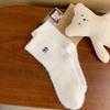 Calcetines de terciopelo de visón para mujer, de otoño e invierno, de tubo medio, con forro polar, gruesos, cálidos, para dormir, de felpa, para el suelo del hogar.