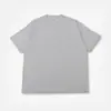 Camiseta de Manga Corta de Algodón Puro de Peso Pesado 320g, Camiseta Holgada de Cuello Redondo, Estilo Blanco Moderno para Hombre