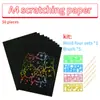 Raspadinha Manual Transfronteiriça Papel Jardim de Infância Livro de Raspar 32 Preto Colorido Grafite Pintura Venda Direta do Fabricante Papel de Raspar
