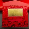 Barra de Oro 999 Barra de Oro Pequeña Billete de Oro Sobre Rojo Oro Paz y Alegría Billete Conmemorativo Día de la Diosa Día de la Madre Regalo Venta al por Mayor
