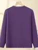 Nueva Ropa para Mujer de Mediana Edad y Mayores Cárdigan Tejido Estilo Mamá Otoño Invierno Flores Bordadas Suéter Cuello Redondo Chaqueta Top Elegante