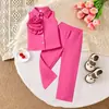 El nuevo producto de verano de Amazon: Conjunto de dos piezas para niña con top floral sin mangas y pantalones largos, cómodo y elegante, directo de fábrica