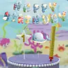 Decorações Novas para Festa de Aniversário com Tema Náutico Subaquático: Bandeiras, Serpentinas, Baleia, Algas Marinhas, Toppers de Bolo de Concha