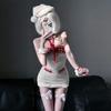 Noite Dourada Lingerie Sexy Fofa Peluda Xadrez Renda Pendurada Mais Forte Ombro Caído Inverno Interno Cinturado Saia Quadril