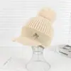 Gorro de Punto de Piel de Conejo para Mujer, Nuevo Estilo de Invierno, Forrado de Felpa, Engrosado, Cálido, Protección para las Orejas, Circunferencia de Cabeza Grande, Adelgazante para la Cara, Gorra de Béisbol para Ciclismo
