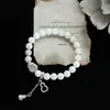 Nuevo en stock, pulsera de cristal de jade blanco Hetian puro natural, vintage, fresca, elegante, versátil, hecha a mano original