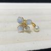 Anillo de Perla de Agua Dulce con Pintura al Óleo Colorida Flor Joyería de Mano Elegante Moda Lujo Accesible Anillo Versátil de Alta Gama Joyería para Mujeres