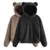 Suéter cálido con capucha y orejas de conejo esponjosas para otoño e invierno, estilo europeo y americano, de AliExpress, eBay y Amazon.