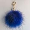 Llavero de Pompones de Primavera de Peluche de Piel Nueva de Zorro Colgante de Piel Pompon Colgante para Bolso Accesorio para Teléfono Móvil Estilo Oscuro