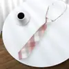 Corbata JK Japonesa para Mujer Talla Única Estilo Perezoso Universitario Accesorios de Uniforme Escolar para Estudiantes Pequeños Corbata Cuadros Hombre