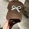 Gorra de Béisbol Súper Elegante con Lazo para Estudiantes y Niñas, Sombrero de Sol Versátil de Regalo, Ropa Dopamina, Gorra Morada