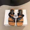 Pantuflas Francesas 2025 Sandalias y Pantuflas Nuevo Sentido de Verano Zapatos para Exterior Sandalias y Pantuflas Nicho Elegantes Pantuflas de Hada