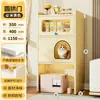Cama de gato de acero con armario de almacenamiento, colocada encima del arenero del gato, un armario de almacenamiento de gran capacidad y a prueba de polvo para una villa de gatos, adecuado para uso doméstico