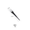 Cool Black INS estilo japonês 304 aço inoxidável martelo padrão bolo garfo três dentes garfo de frutas sobremesa sorvete colher colher de café