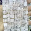 10mm Ágata de Cristal Jade Quadrado Feito à Mão com Contas Quadrado Plano Peça Cortada Acessórios para Joias Contas Soltas Atacado