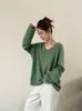 26 Nuevo suéter de punto para mujer, mezcla de lana y cachemira con lentejuelas doradas, cuello en V, top de punto de manga larga para otoño/invierno, estilo casual