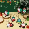 Chaveiro de Natal 3D em Estoque Borracha Macia de PVC Desenho Animado Pequeno Presente Pingente de Chaveiro Preço de Atacado Transfronteiriço