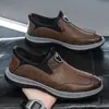 Sapatos de Couro, Sapatos Casuais Masculinos, Novo Estilo de Primavera, Antiderrapante para Cozinha, Sapatos de Trabalho Anti-Óleo, Sapatos de Direção Masculinos, Sapatos de Chef