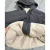Casaco Espesso de Lã de Cordeiro com Forro de Fleece Cinza para Mulheres, Novo Estilo de Inverno 2026, Moletom de Fleece com Capuz Super Estiloso
