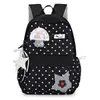 Mochila de Lunares, Mochila de Gran Capacidad Estilo Ins para Chicas de Secundaria y Preparatoria, Mochila de Viaje Elegante para Estudiantes de Primaria