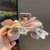 Pinza para el Cabello de Oso de Caricatura Dulce Estilo Coreano Dongdaemun con Lazo y Perla, Pasador de Moda y Elegante para la Parte Posterior de la Cabeza