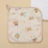 Toalla facial de colgar para niños crepé toalla babero para bebé toalla de lavado para baño de bebé toalla cuadrada de gasa de cuatro capas