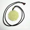 Colgante de jade blanco con paisaje al por mayor, amuleto de jade afgano verde y blanco con paisaje, colgante de loto de los ocho tesoros, colgante de jade