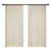 Cortinas de Chenilla con Textura de Algodón y Lino, Totalmente Opacas, Tipo Gancho, Estilo Lujo Ligero Crema, Venta al por Mayor desde Shaoxing, Ventana de Bahía