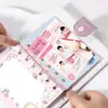 Livro de Adesivos para Páginas Internas A7 Mais Vendido no Japão Desenho Animado Brilhante Papel de Liberação Dupla Caderno Papelaria Núcleo de Reposição de Folha Solta de Seis Furos