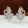 Brincos Europeus e Americanos Wish Populares Dourados Champagne com Zircônia Full Diamond Doces Elegantes de Alta Qualidade Versáteis Europeus e Americanos Venda por Atacado