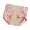 Pantaleta de triángulo sin costuras para mujer, de tiro alto, jacquard, entrepierna extendida antibacteriana, transpirable, alta elasticidad, no se deforma, no aprieta las piernas