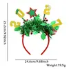Faixa de Cabeça Decorativa de Natal Árvore de Natal Boneco de Neve Tiras Coloridas Faixa de Cabeça para Fantasia Fivela de Cabelo Veado de Natal Desenho Animado Floco de Neve Acessórios de Cabelo