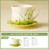 Fabricante Minério de Rocha Bai Qing Wu Xing Qi Xícara de Café Exquisita Xícara de Latte Cerâmica Chá da Tarde Conjunto de Xícara e Pires de Alto Valor
