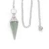 Colgante de cristal natural hexagonal con forma de columna, colgante de balanceo, doble uso, estilo retro de corte europeo y americano, joyería, nuevo producto transfronterizo
