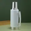 Chaleira Térmica Criativa de Capacidade Extra Grande com Acabamento em Pintura, Aço Inoxidável 304 com Alça, Chaleira Térmica para Esportes, Portátil para Uso ao Ar Livre