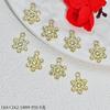Colgante con Diamantes Engastados 14k Oro Paquete Dibujos Animados Aleación DIY Accesorios de Joyería Pulsera Collar Abalorios Accesorios Colgante de Diamante Puntiagudo