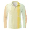Estación Independiente Comercio Exterior Transfronterizo Ropa Nueva para Hombre Moda Otoño 2025 Casual Camisa de Manga Larga con Estampado 3D para Hombre