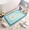 Alfombrilla de baño de alta gama, con patrón de conchas de sal marina estilo coreano, de felpa, antideslizante y absorbente, para el baño o el inodoro