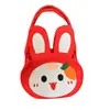 Nova Bolsa de Feltro de Coelho de Desenho Animado Bolsa de Mão de Coelho Fofa Bolsa de Presente de Feriado